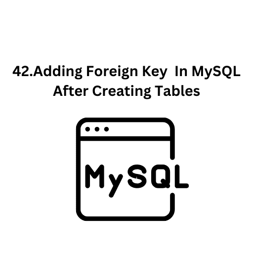 43.Removing Foreign Key In MySQL